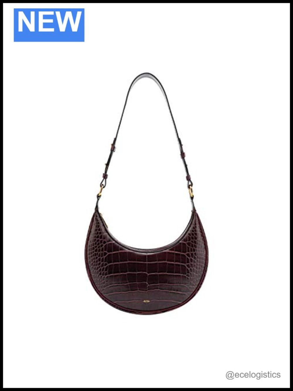 Vegan Leather Saddle Bag with Adjustable Detachable Strap Shoulder Bag